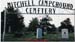 Mitchell Campground Cemetery entrance sign