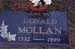 Headstone of Donald Mollan